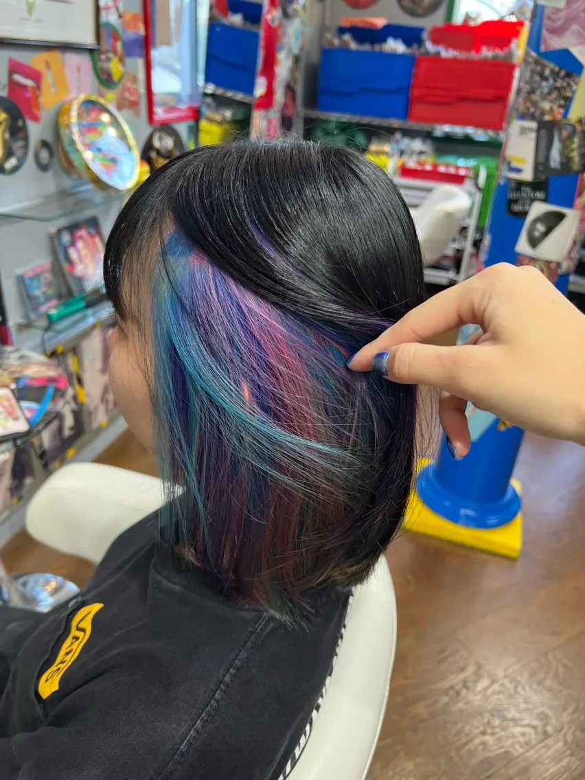 ミディアム カラー メンズ カット ヘアカラー KOYA コヤのヘアスタイル