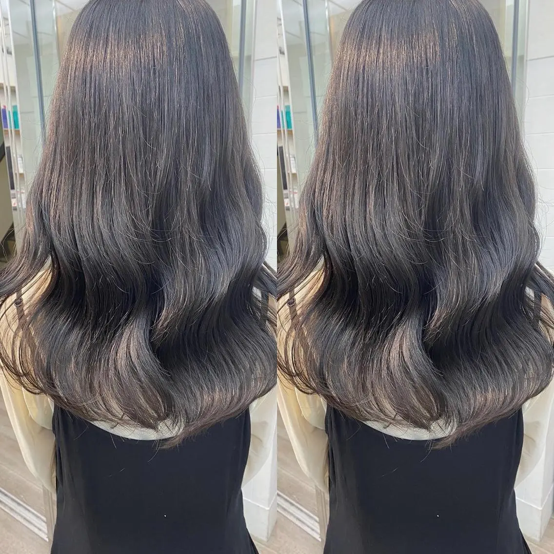 ロング カラー ヘアカラー トリートメント ☀️透明感color KURO☀️のヘアスタイル