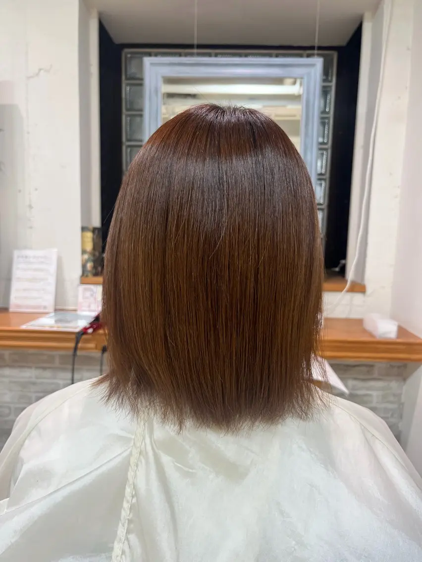 縮毛矯正 ホナミ🤎艶カラー/ アレンジ/縮毛矯正のヘアスタイル