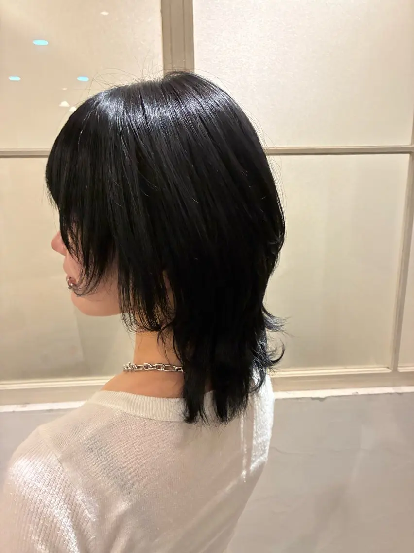ミディアム ヘアカラー 雨坪 流聖のヘアスタイル