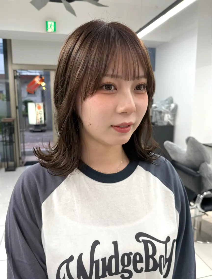 ミディアム カラー カット ヘアカラー トリートメント 🍀お悩み改善憧れの 美髪　小林風雅のヘアスタイル