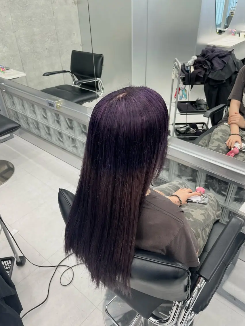 ロング カラー ヘアカラー トリートメント ヘアセット 🌈推し活ハイトーン 💫荒川結星のヘアスタイル