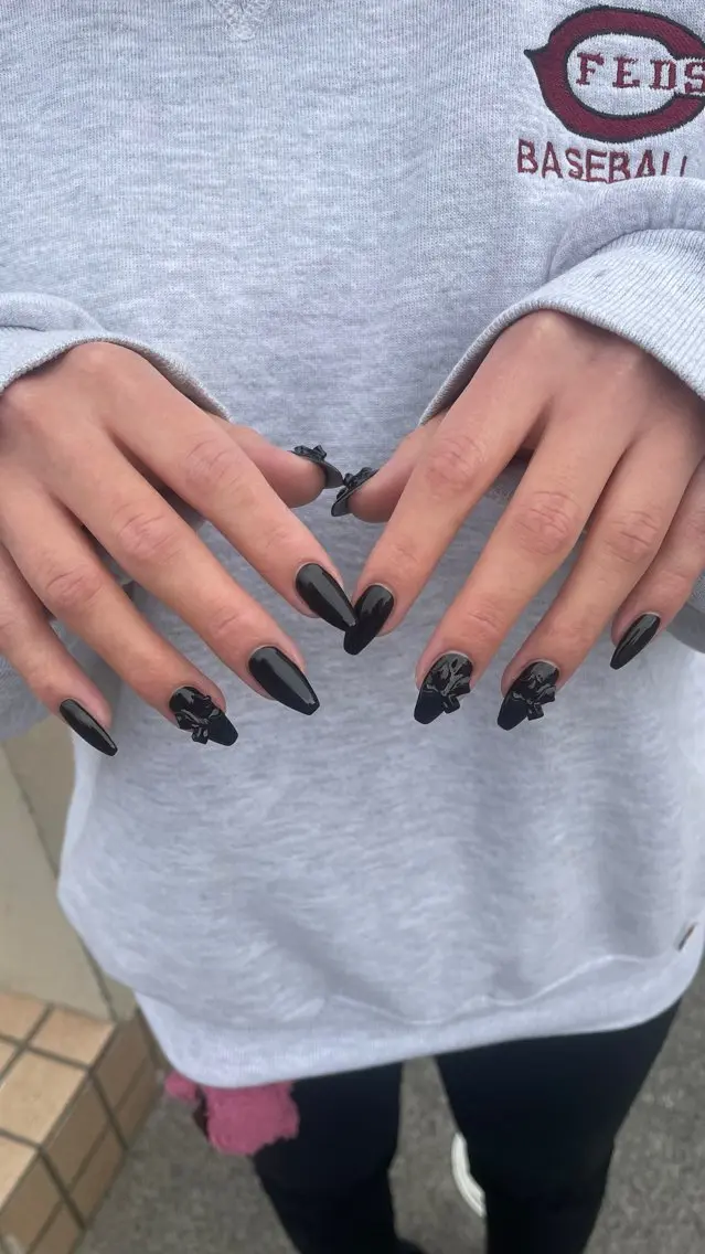 ネイル リボン ハンドネイル MILL NAILのネイルデザイン