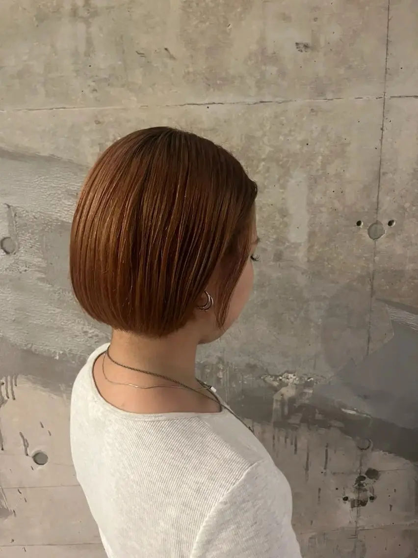 ショート カラー オレンジ ボブ «料金🆓カット モデル»キリ🌿のヘアスタイル