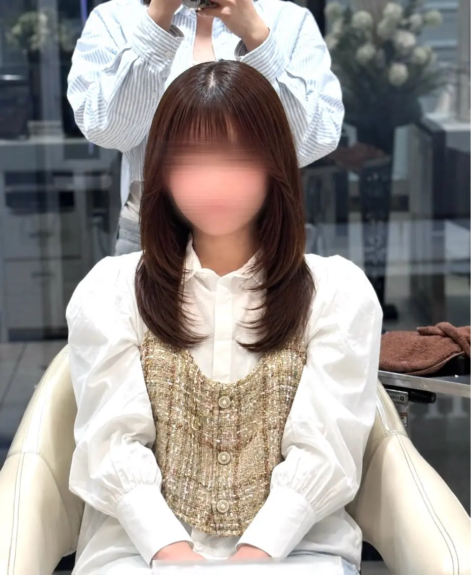 【前髪だけうねる人👀】🚺カット+前髪顔周り縮毛矯正☁️⸝⸝꙳ ¥11,000→¥8,000の写真