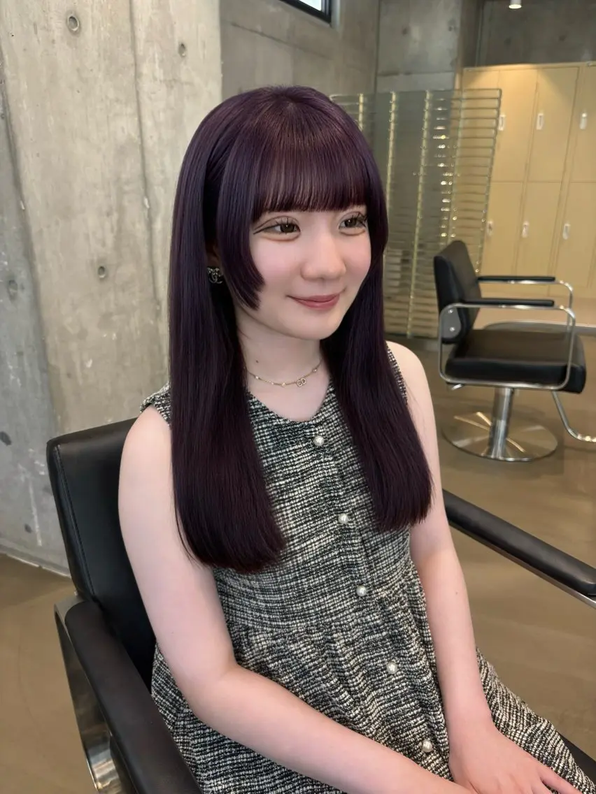 セミロング カラー カット ヘアカラー トリートメント ミルクティー/ レイヤー/yuriaのヘアスタイル