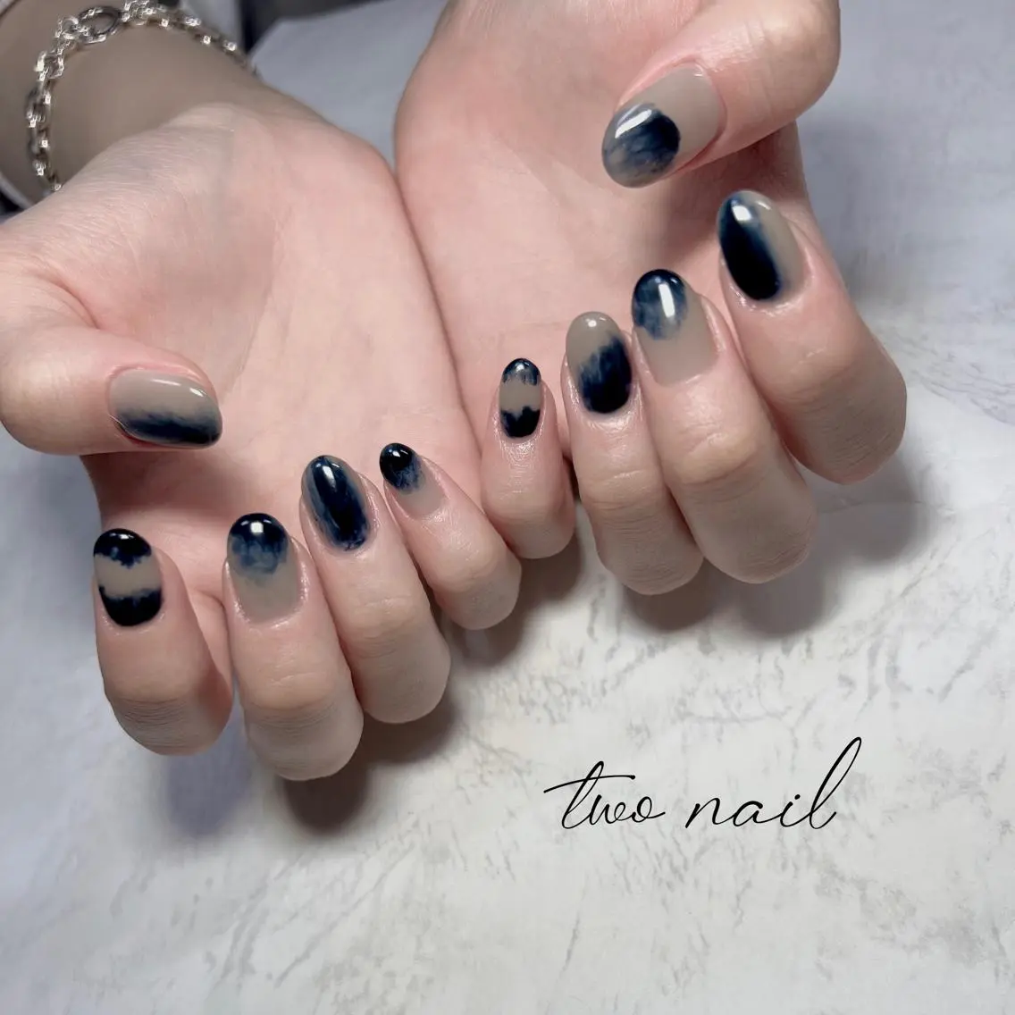 ネイル アートネイル フットネイル ハート ニュアンスネイル オフィスネイル two nailのネイルデザイン