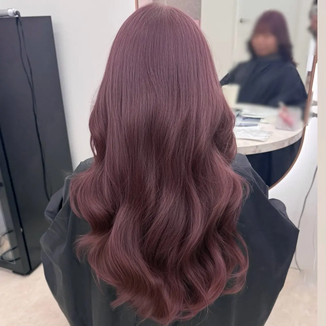 ロング カラー アッシュ アッシュグレー アッシュグレージュ ベージュカラー ブリーチ ヘアカラー トリートメント 🎀ピンクベージュ/ satsuki🎀のヘアスタイル