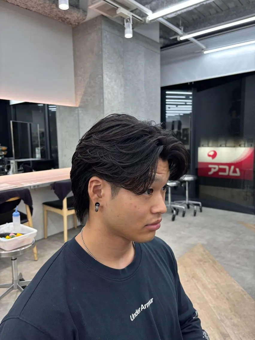 パーマ メンズ メンズパーマ ニュアンスパーマ カット パーマ 白井 世那のヘアスタイル