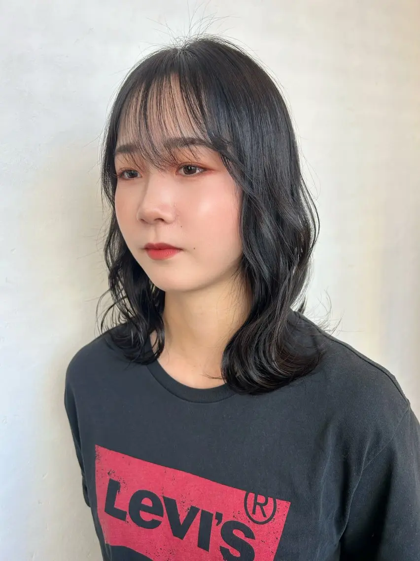セミロング カラー カット ヘアカラー 🍒中川葵久美🍒 レイヤー/メンズのヘアスタイル