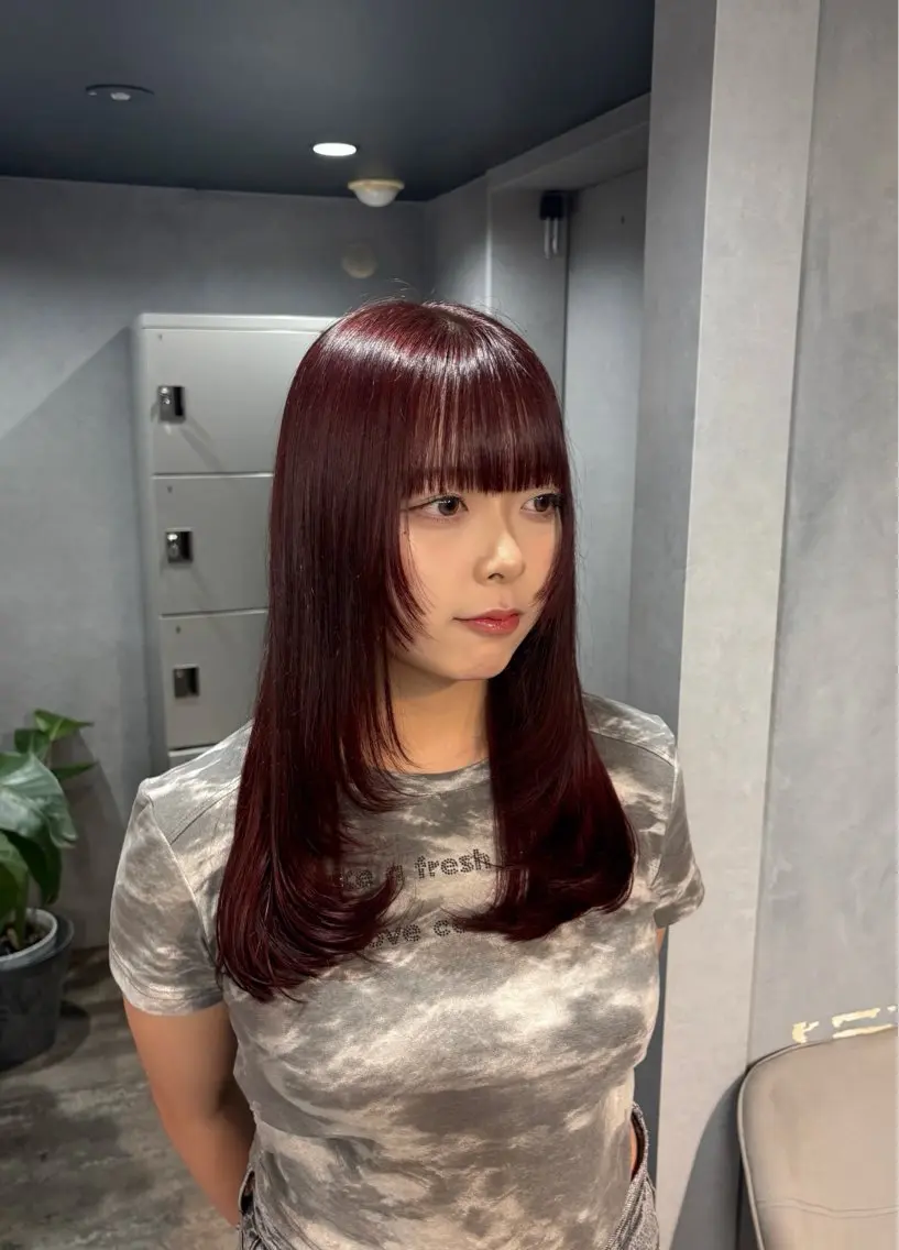 セミロング カラー 顔周りカット レイヤーカット 小顔カット トリートメント カット ヘアカラー トリートメント 髪質改善/レイヤーカ ット/ASAKA🤍のヘアスタイル