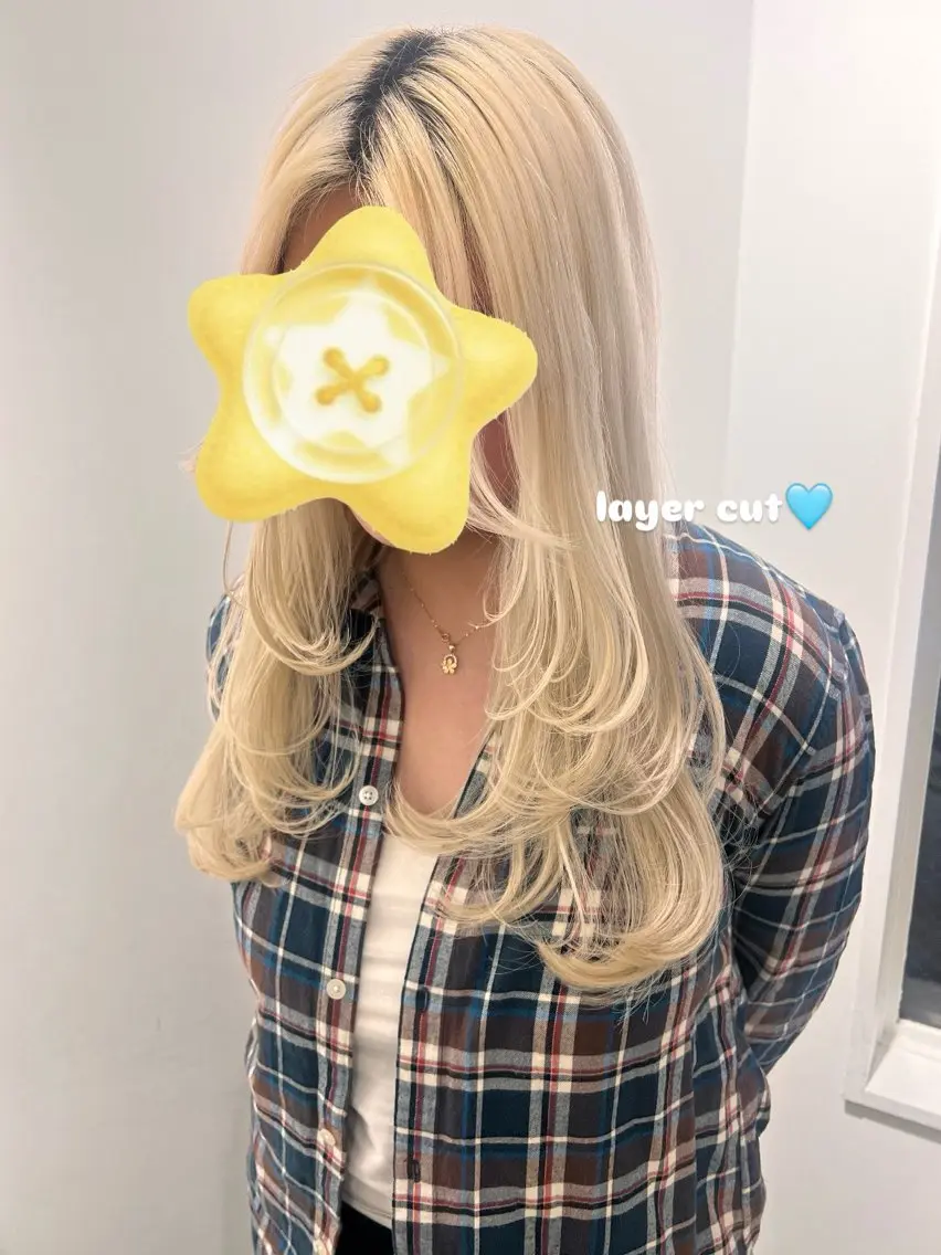 ロング ボブ レイヤーカット カット 新宿❤︎ヘアセット ♡YUME🍀のヘアスタイル