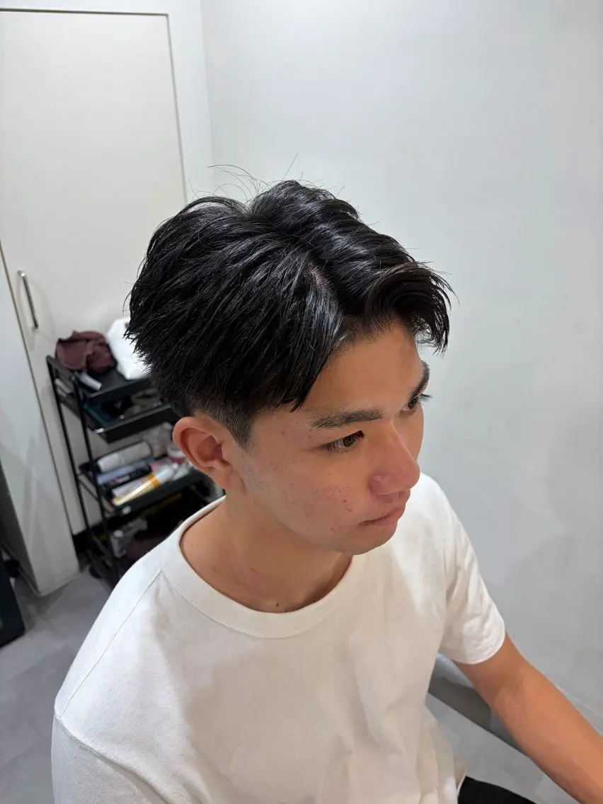 ショート メンズ メンズ特化･フェザー パーマ コウタロウのヘアスタイル