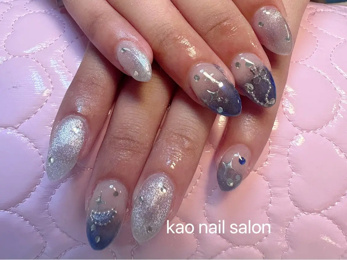 ネイル ハンドネイル kao nail マグネット/長さだしのネイルデザイン