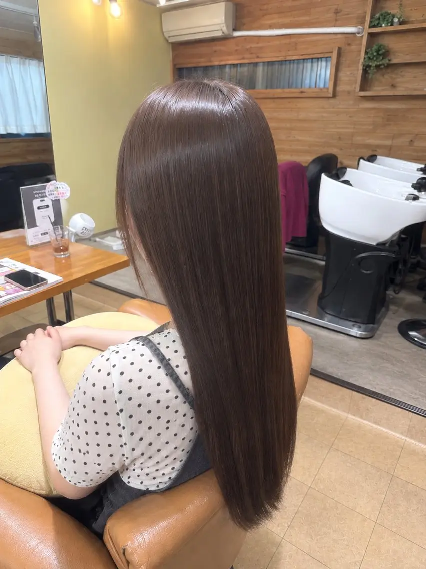 ロング ヘアカラー トリートメント MOMOKA 🦋 NICCOLO/西新のヘアスタイル