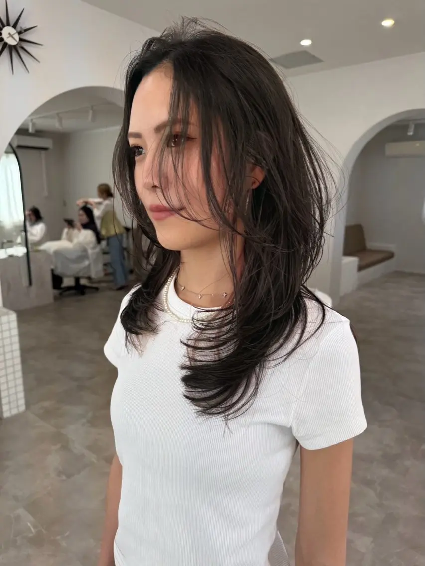 ロング ヘアカラー 古堅 一正のヘアスタイル