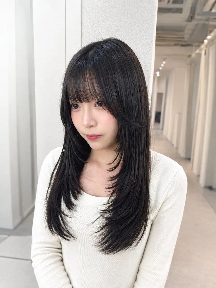 セミロング カラー カット ヘアカラー トリートメント 🪞まとまるボブ× 縮毛矯正/敬土🪞のヘアスタイル