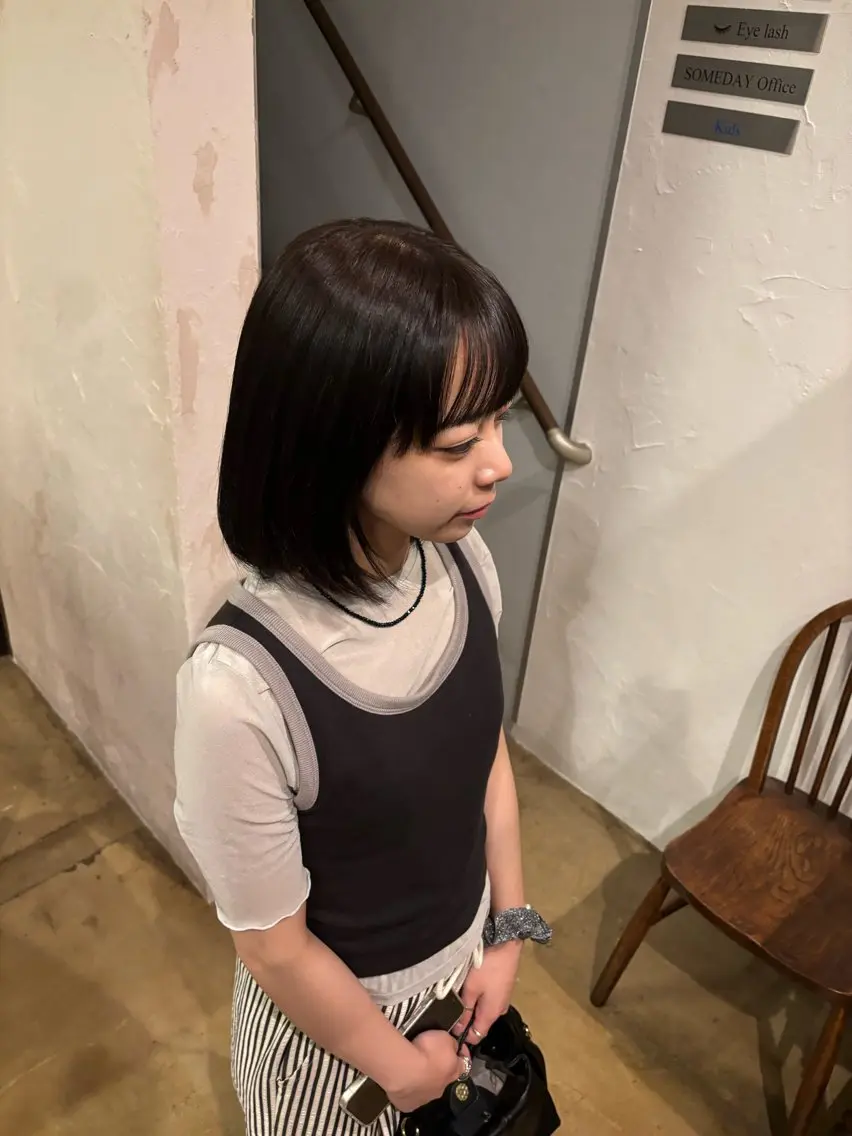ミディアム 岩川 陽香のヘアスタイル