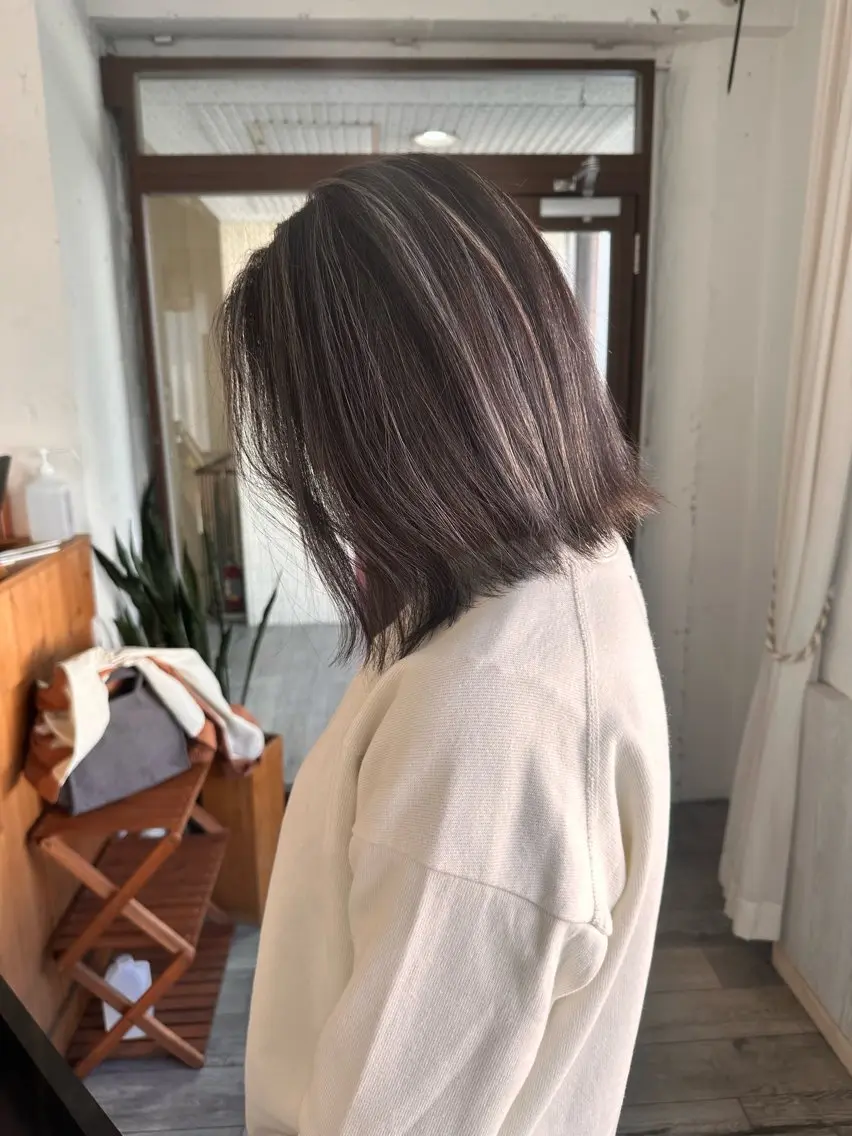 ミディアム カラー ブリーチカラー🫧 森　凪沙のヘアスタイル