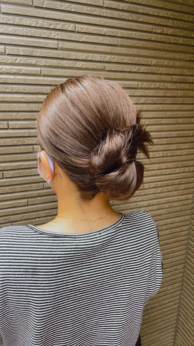 セミロング ヘアセット 六本木0分ヘアセット ヘアメイクのヘアスタイル