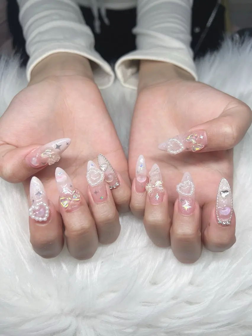 ネイル ハンドネイル Lee Nails チップ長さだし専門店のネイルデザイン