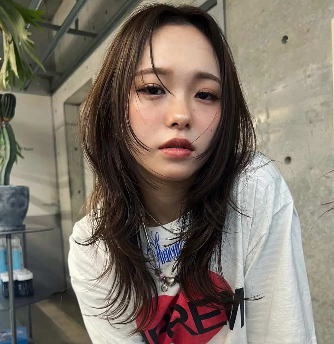 セミロング カラー カット ヘアカラー ハッシュカット カシマハヤトのヘアスタイル