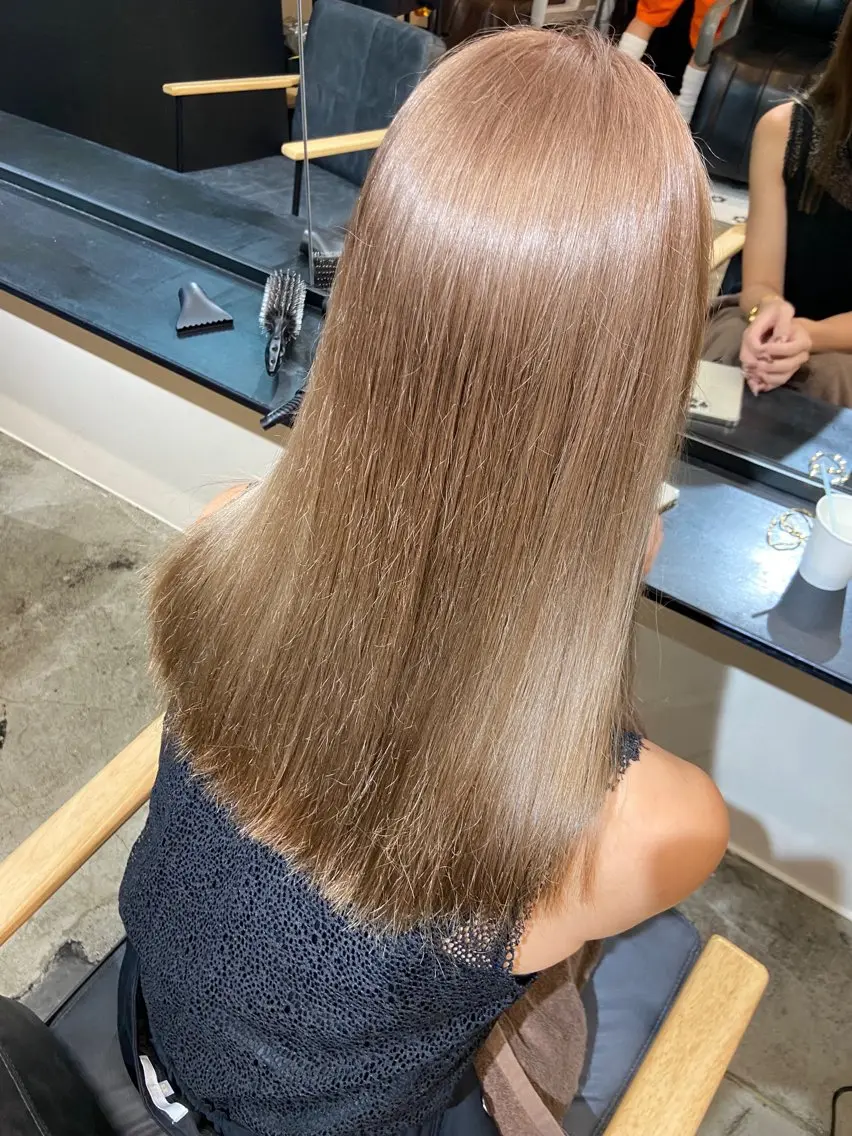 【お手軽価格💫】ブリーチダブルカラー💖+1stepトリートメント🧸の写真