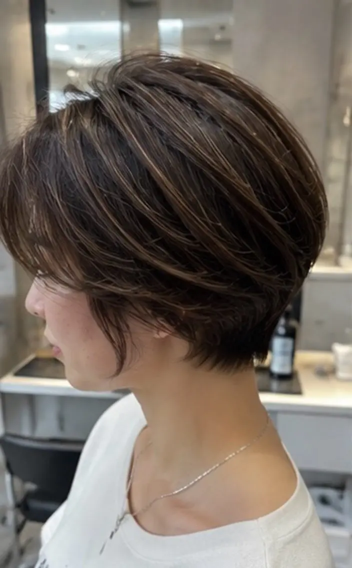 ショート カラー カット ヘアカラー 【脱白髪染め 白髪ぼかし】関口舜大のヘアスタイル