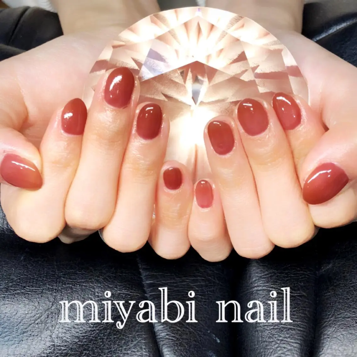 ネイル ジェルネイル 持ち込み ワンカラーネイル シンプルネイル ハンドネイル miyabi nail 桂川駅近くのネイルデザイン