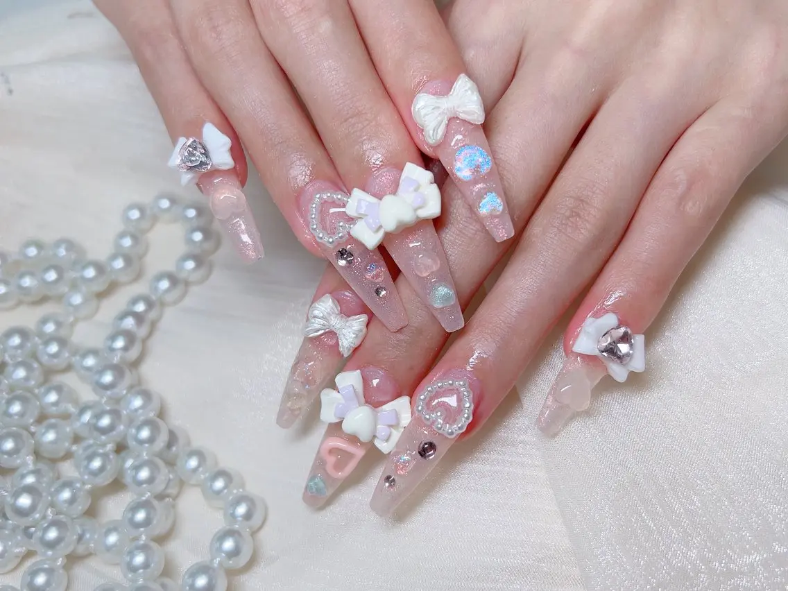 ネイル ハンドネイル M🌷nail 長さだし専門店のネイルデザイン