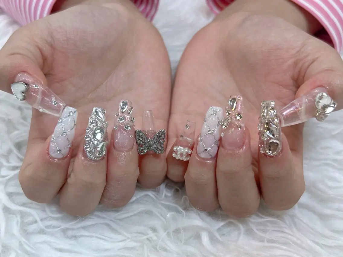 ネイル リボン スカルプネイル ネイルチップ ハンドネイル Painty nailのネイルデザイン