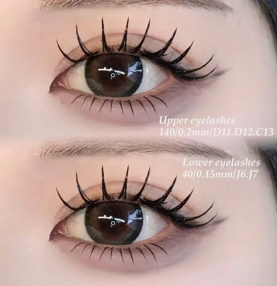 【イベントに向けて❣️】ナチュラル派🖤マツエク上下LEDフラット100＋下エク20本の写真