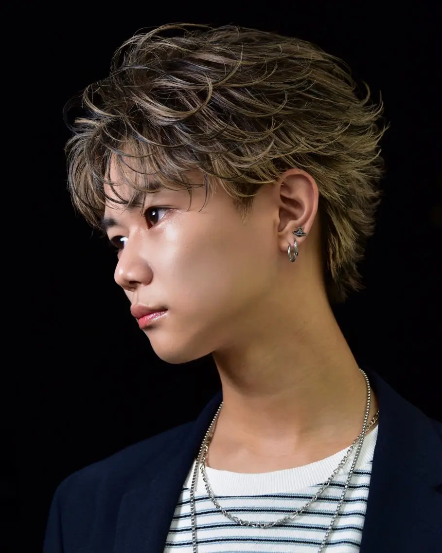 ショート カラー パーマ ヘアアレンジ メンズ ショートヘア 飯田 とうまのヘアスタイル