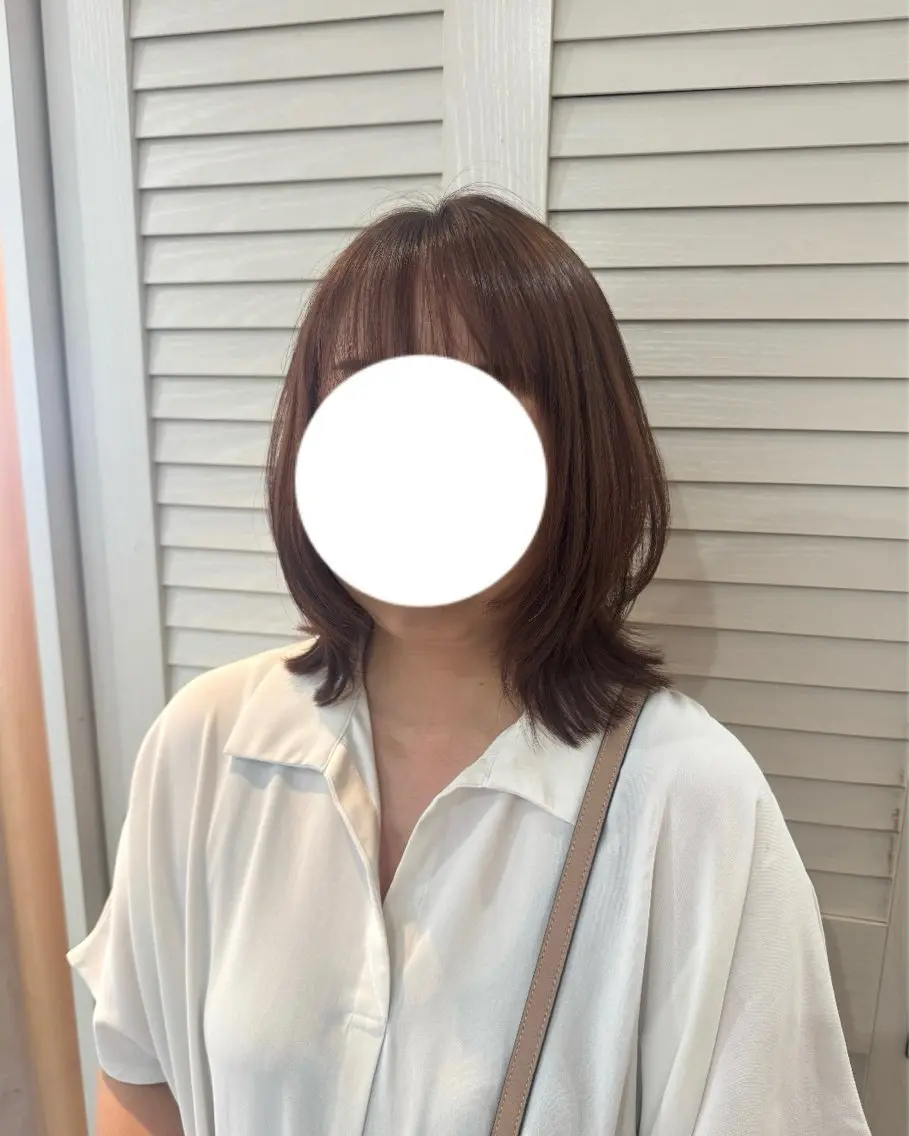 ミディアム カット さくら🍒ツヤ髪 /似合わせカラーのヘアスタイル