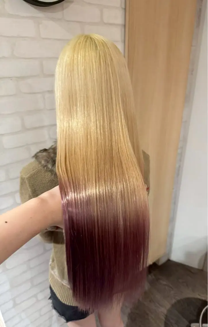 【モデル様限定💛】透明感たっぷり🪽ブリーチカラー👩🩵の写真