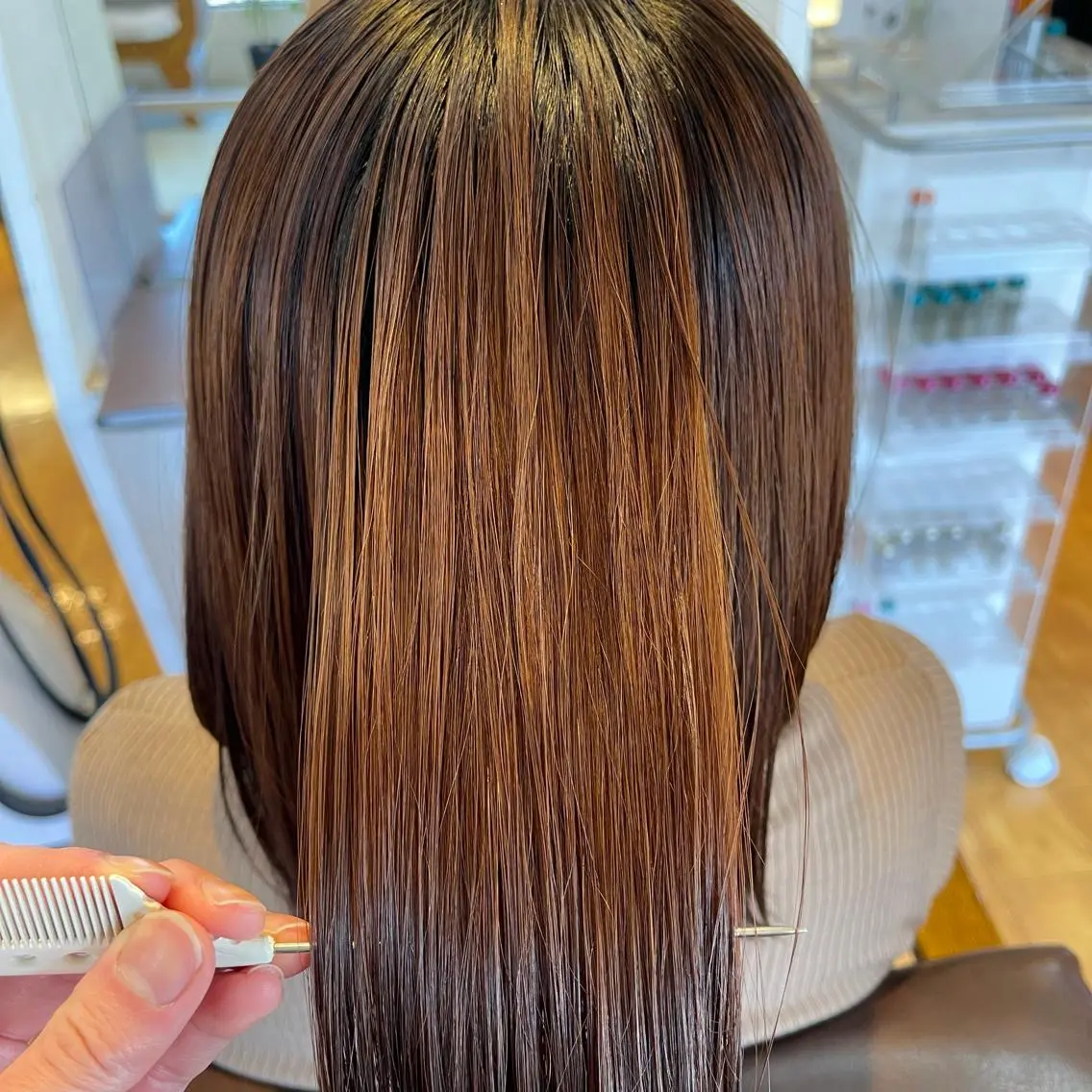 ミディアム 縮毛矯正 トリートメント 梶谷 和希のヘアスタイル