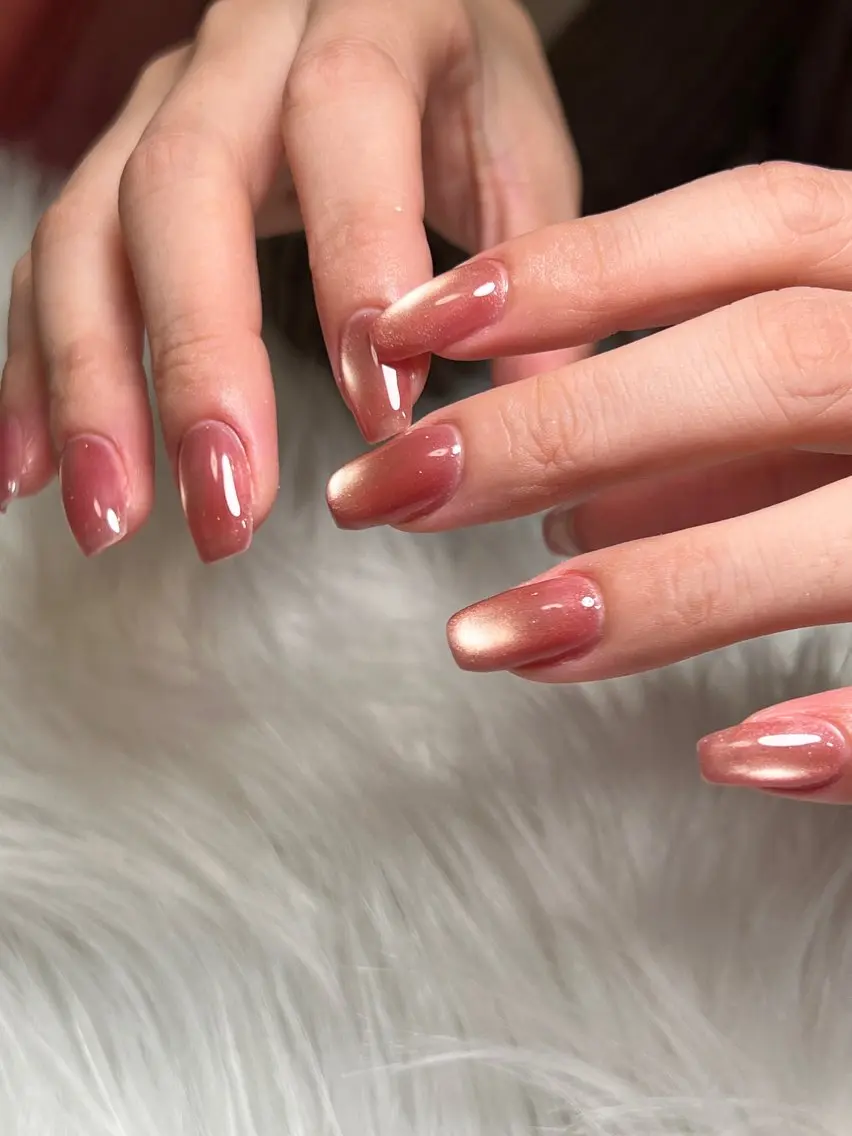 ネイル アートネイル オーロラネイル チークネイル クリアネイル 長さ出し ハンドネイル chili nailのネイルデザイン