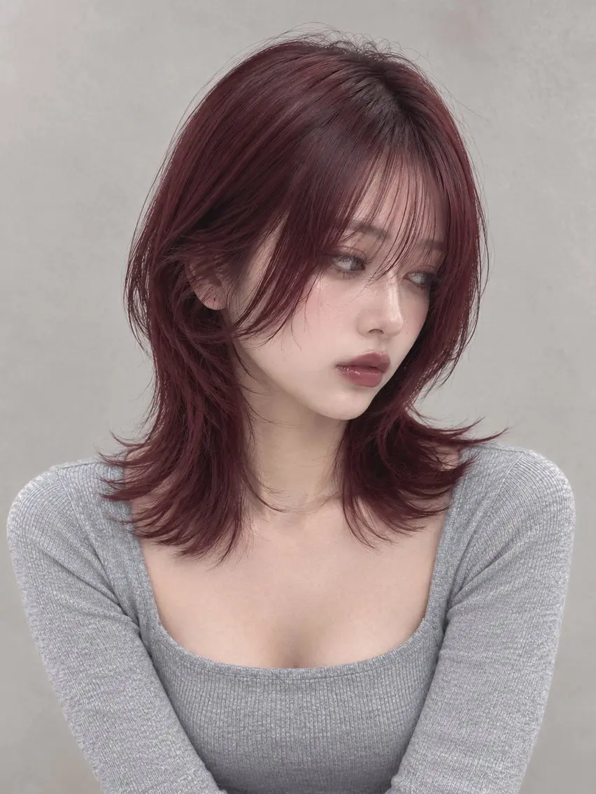 ミディアム カラー 鶴貝 幸哉のヘアスタイル