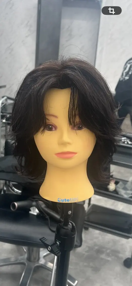 ミディアム パーマ メンズ ボブ レイヤーカット ユーリ カットモデル募集中のヘアスタイル
