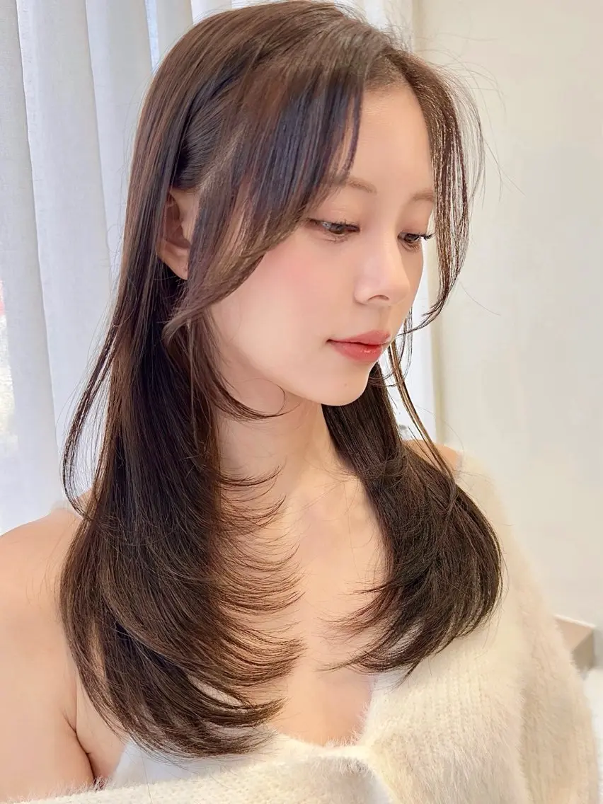 セミロング カラー カット ヘアカラー トリートメント 美髪縮毛矯正✨🫧 レイヤー川村利幸のヘアスタイル