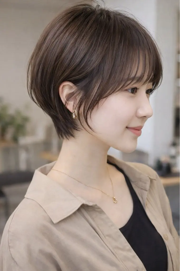 ショート 顔周りカット ショートヘア 小顔カット LOVEST Rihoのヘアスタイル