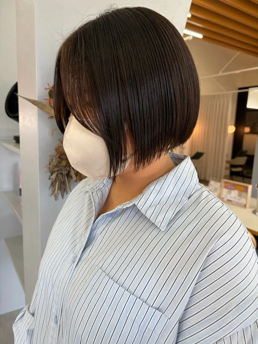 ショート ボブ カット トリートメント 駒場 まといのヘアスタイル