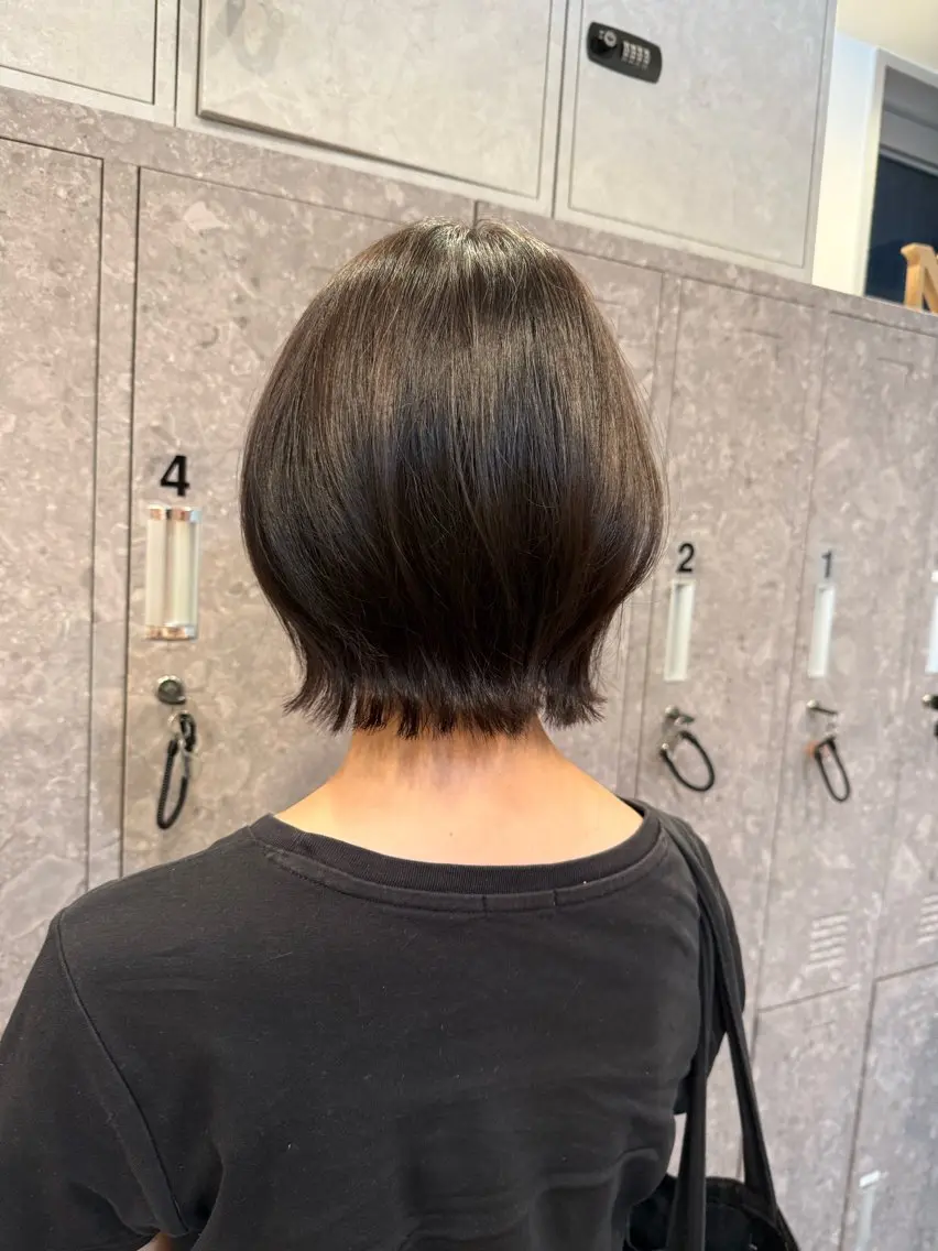 ショート ボブレイヤー ボブ レイヤーカット ハラダユウカ flower西明石店のヘアスタイル