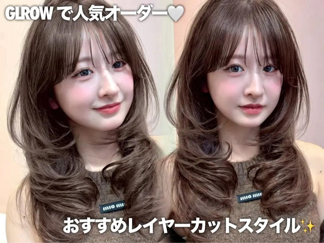 ロング カット ヘアカラー 似合わせ/ボブ/レイ ヤー💖harukaのヘアスタイル