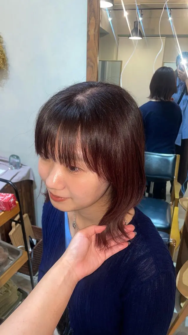 ミディアム カラー ピンクカラー ヘアカラー ruup  Aru みさきのヘアスタイル