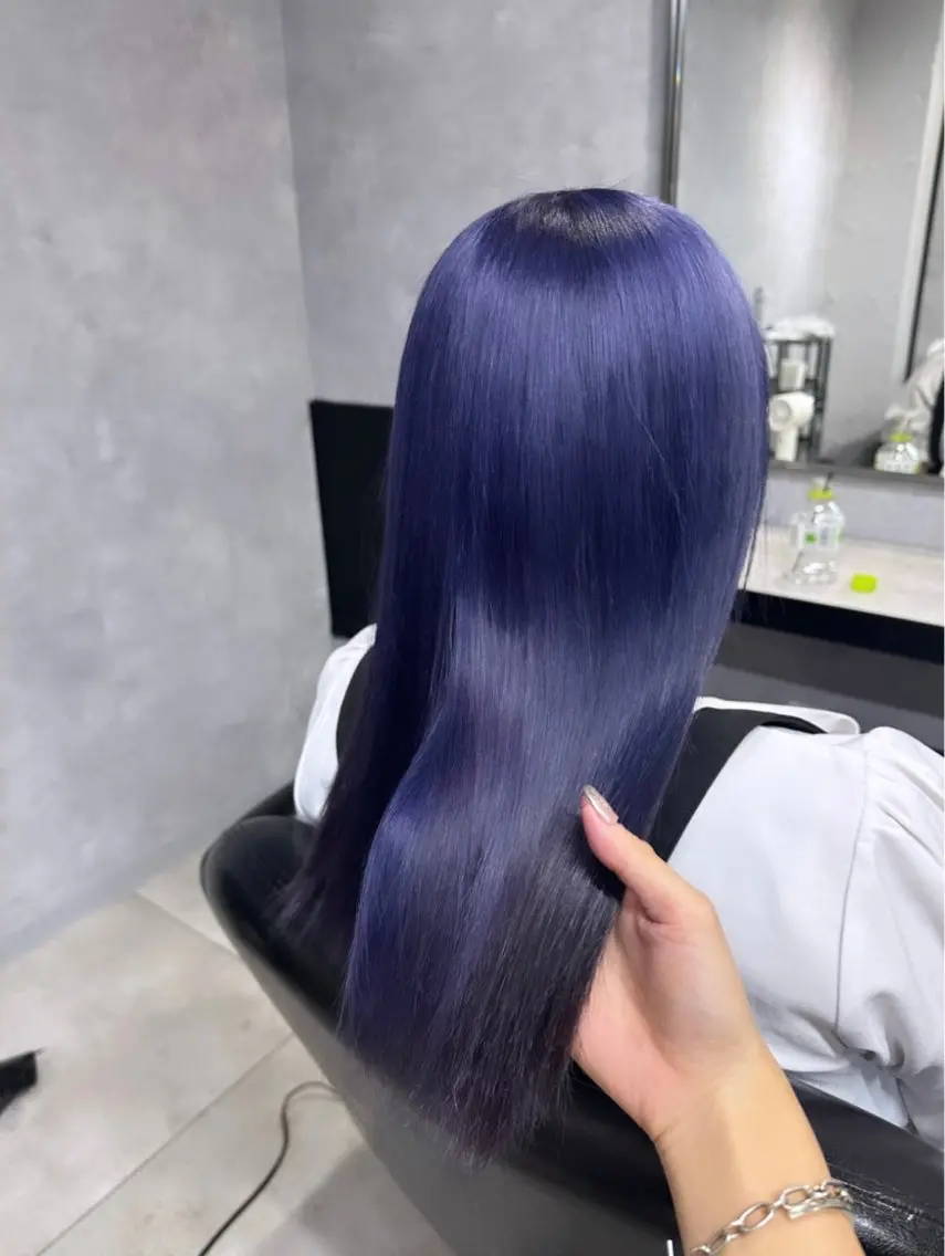 セミロング ヘアカラー Fi-Ne原宿店店長 プルエクNANAMIのヘアスタイル