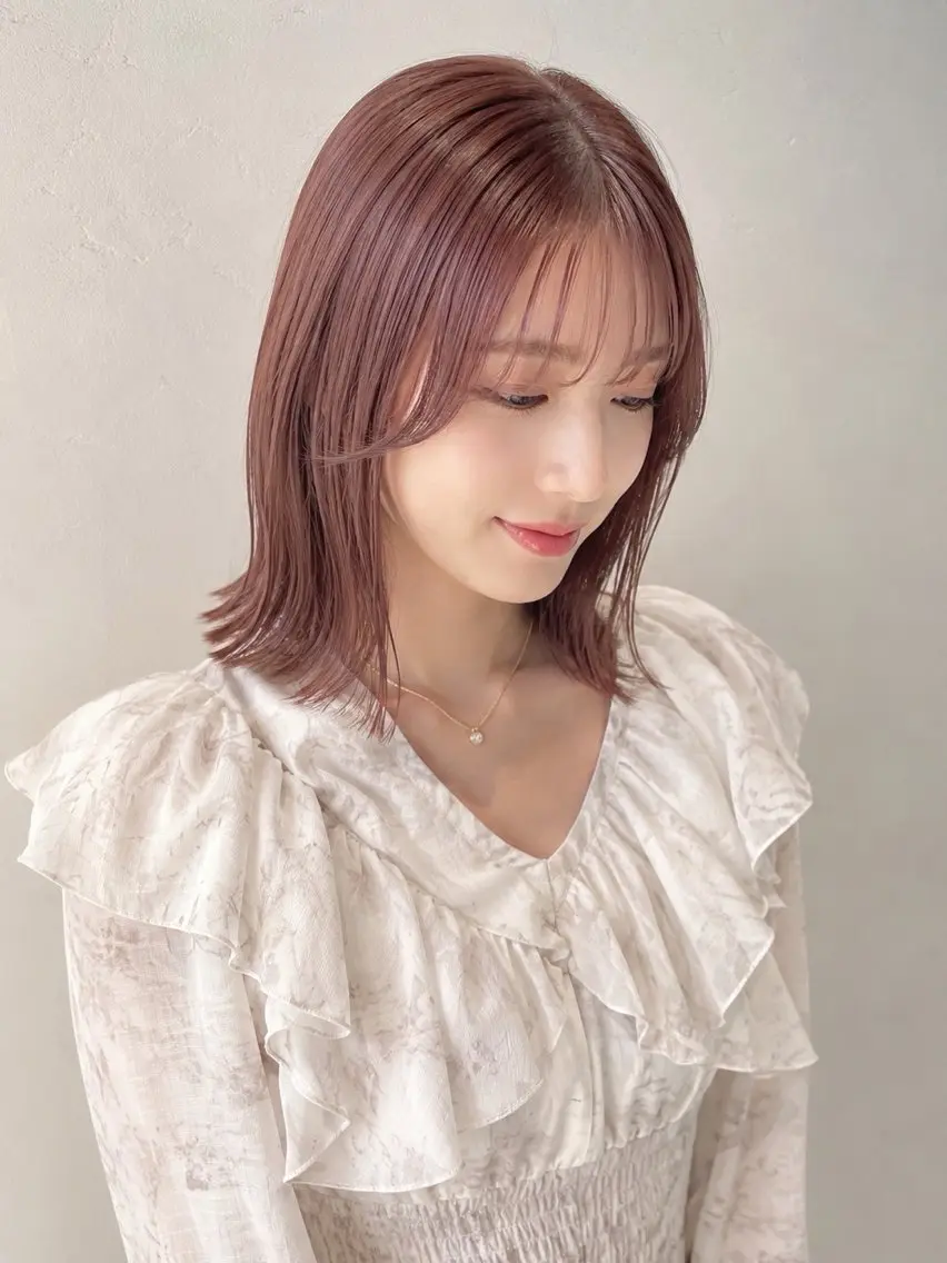 ミディアム カラー 吉田 幸季のヘアスタイル