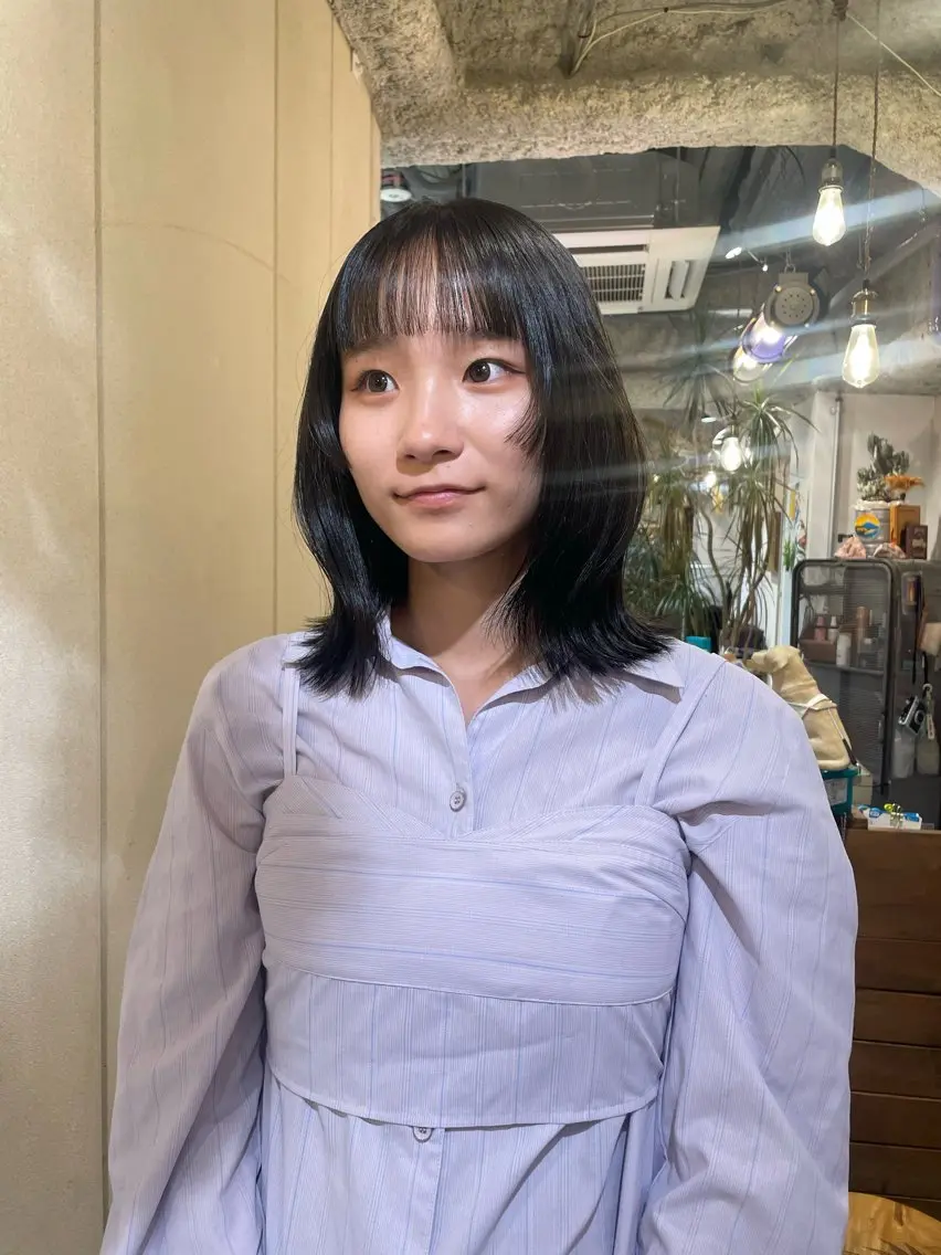 ミディアム カラー カット ヘアカラー トリートメント 狩野 羅夢のヘアスタイル