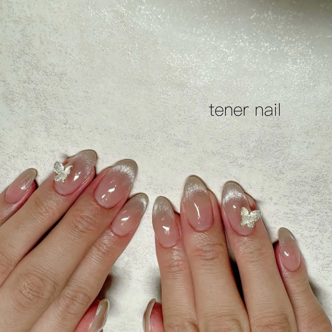 ネイル フレンチネイル マグネットネイル マグネットフレンチ ハンドネイル テネルネイル tener nailのネイルデザイン