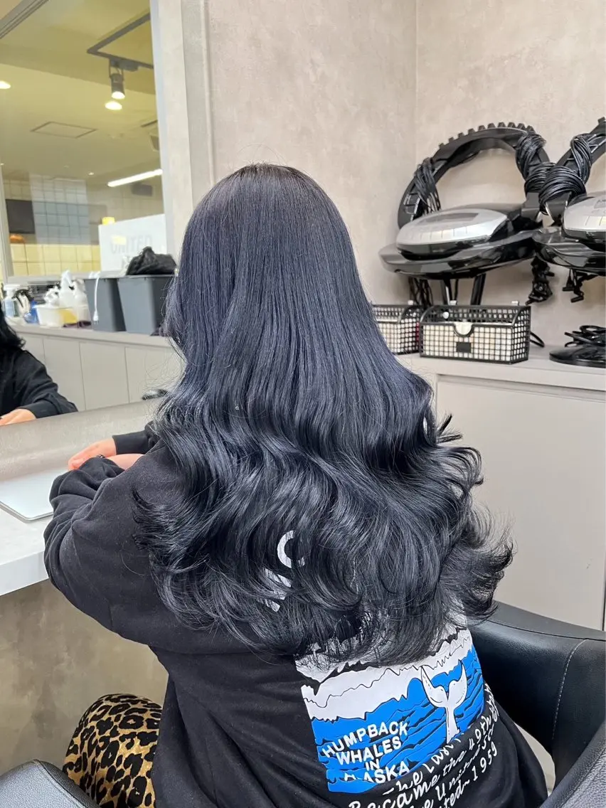 ロング カラー ヘアカラー トリートメント ヘッドスパ ヘアセット 🦋色落ち綺麗カラー メンズYUZU🦋のヘアスタイル